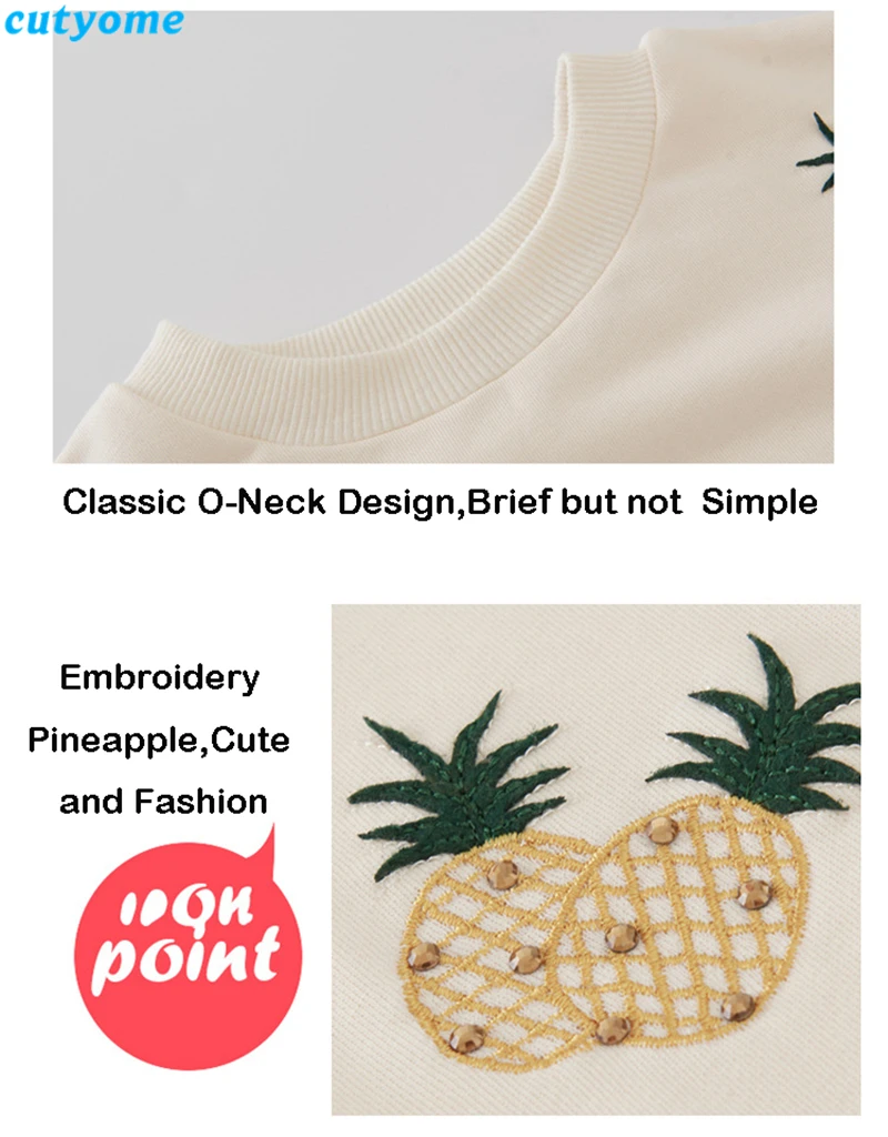 

2pcs/set Baby Child Outfits Long Sleeve Pineapple Hoodies+Plaid Skirt Korean Children's Girl Kids Back To School Clothing Suit 9