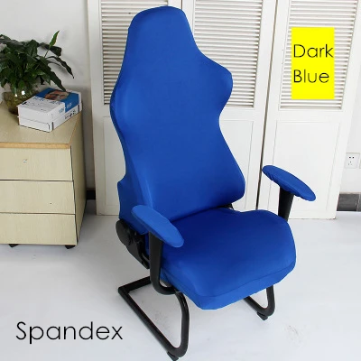 Dark Blue Spandex 4 шт./компл. эластичный подлокотник для стула колодки+ крышка стула теплый Lambswool компьютерные Чехлы для стула для офиса дома чехол для кресла - Цвет: Dark Blue Spandex