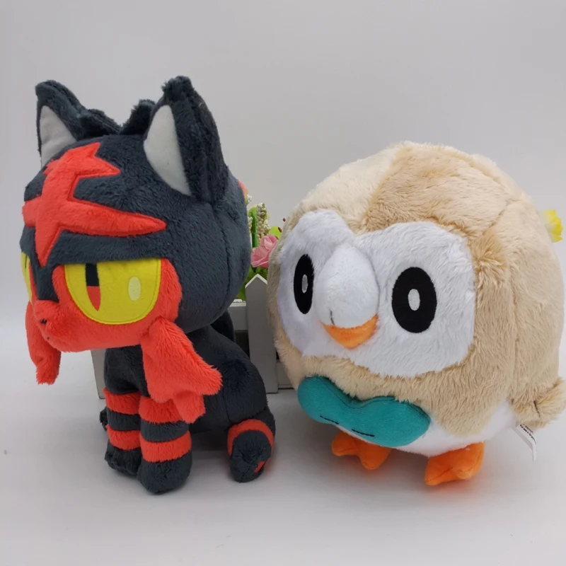 Покемон Литтен Rowlet 18 см комплект из 2-х плюшевые игрушки куклы Новое поступление