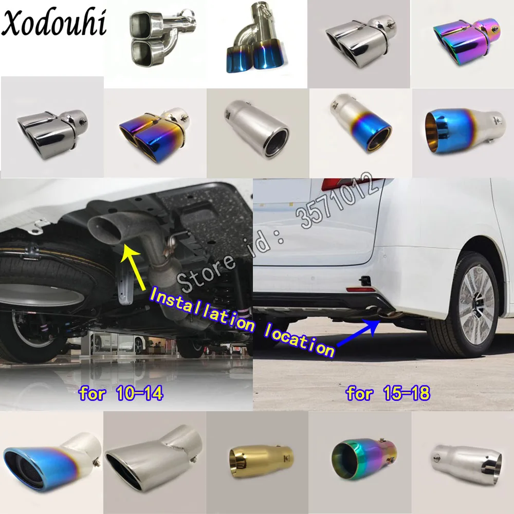 Для Toyota Alphard 2010 2014 2015 2018 крышка автомобиля глушитель внешняя задняя труба