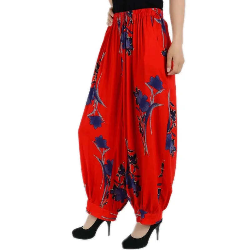 Весенние и летние женские штаны для танцев в национальном стиле средней пожилой