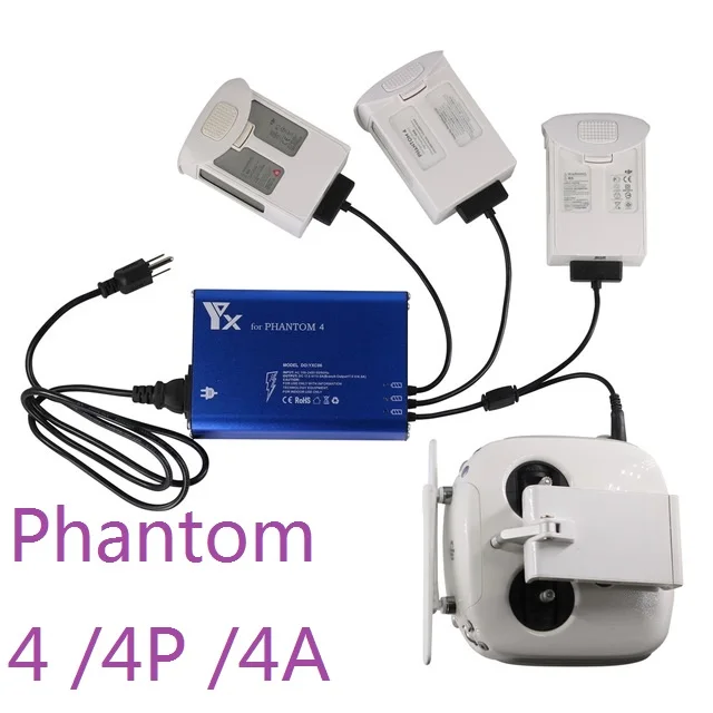 Зарядное устройство 4 в 1 быстрая Интеллектуальная Зарядка для DJI Phantom Pro Advanced 4A Drone