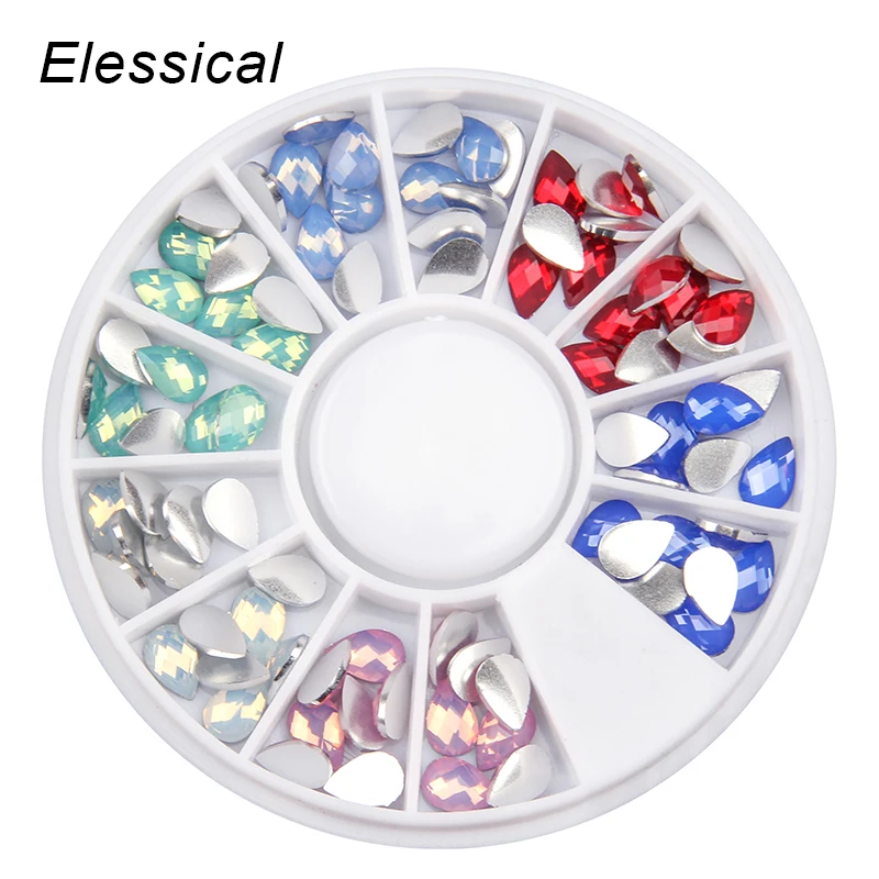 ELESSICAL 6 цветов искусственные ногти стразы украшения для творчества 3D ювелирные