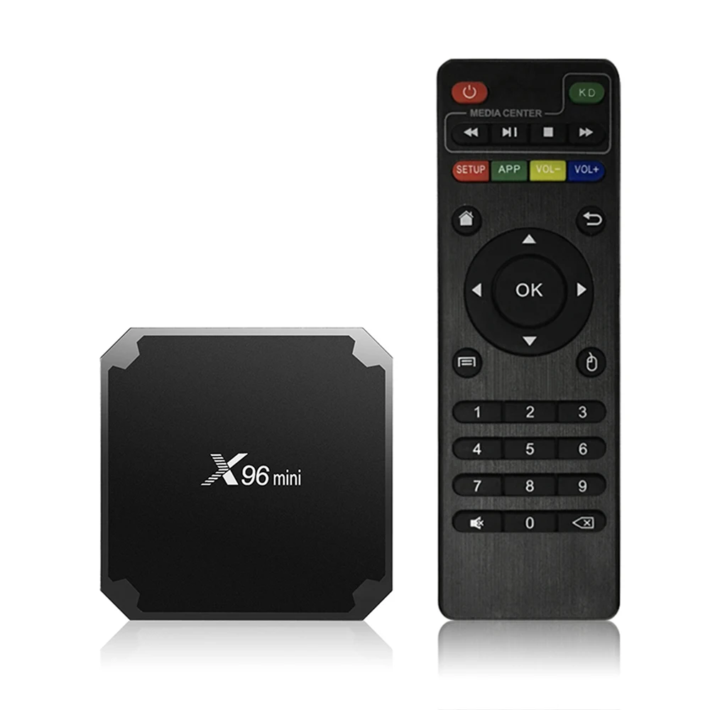 

ТВ-приставка X96mini на ОС Android 7.1.2 с четырехъядерным процессором Amlogic S905W H.265 VP9 HDR10 PC 2 ГБ/16 ГБ DLNA WiFi LAN HD Android