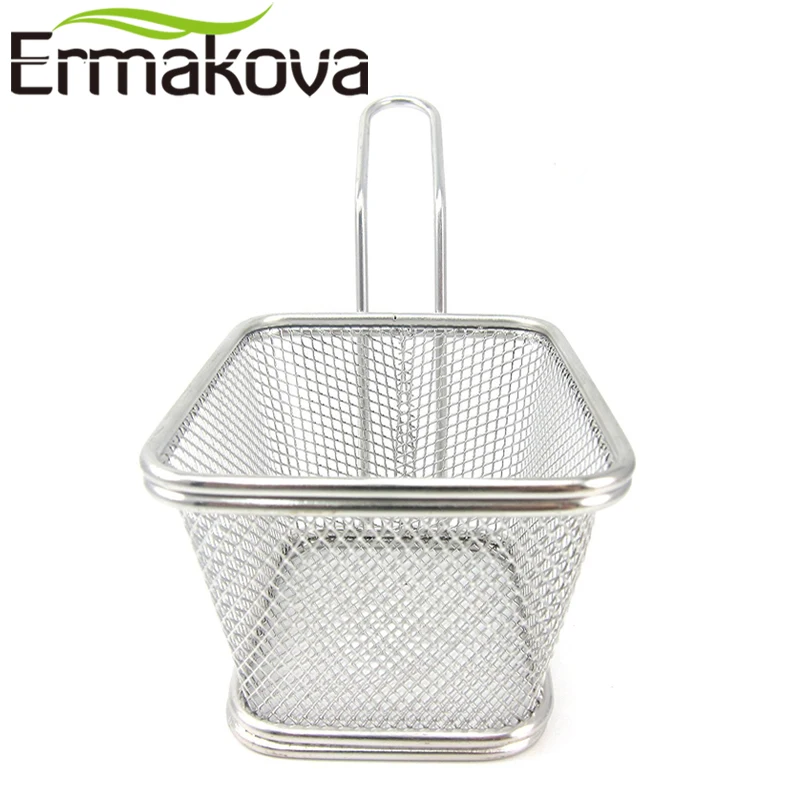 ERMAKOVA набор из 2 корзина для картофеля фри сетка нержавеющей стали ситечко куриных