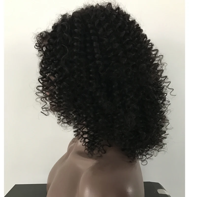 LUFFYHAIR предварительно вырезанные бразильские Волосы remy вьющиеся Синтетические волосы на кружеве парик 13x6 глубокое разделение 130% Плотность парики из натуральных волос для Для женщин