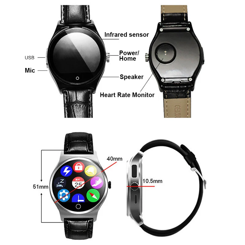 Водонепроницаемый IP67 Bluetooth Smartwatch инфракрасным пультом дистанционного