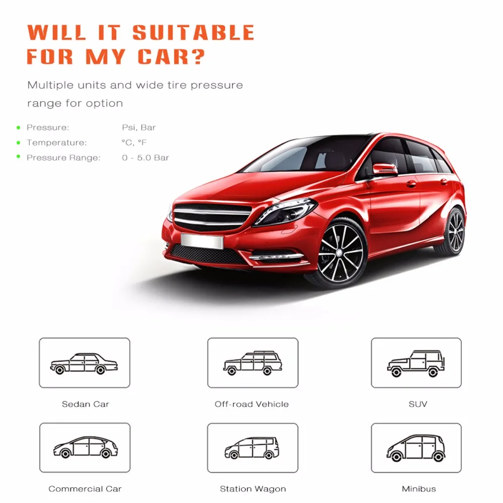 IOKONE Солнечная TPMS беспроводная система мониторинга давления в шинах Creta реальном