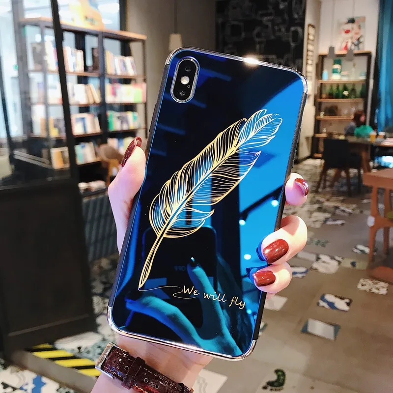 Роскошный зеркальный розовый мягкий чехол для iphone6 6S 7 8plus X XS Max XR модный красивый чехол для телефона funda