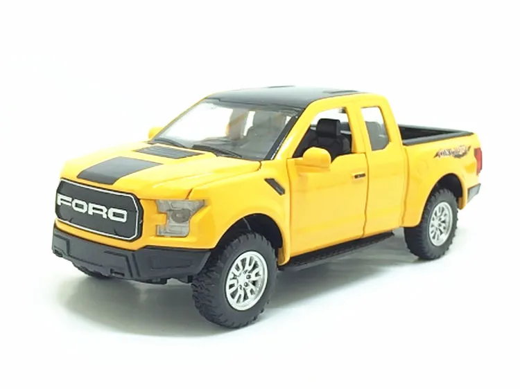 Мини-Игрушечный Грузовик 1:32 модель игрушечного автомобиля для Ford F150 Raptor звуковой светильник автомобиль детские игрушки