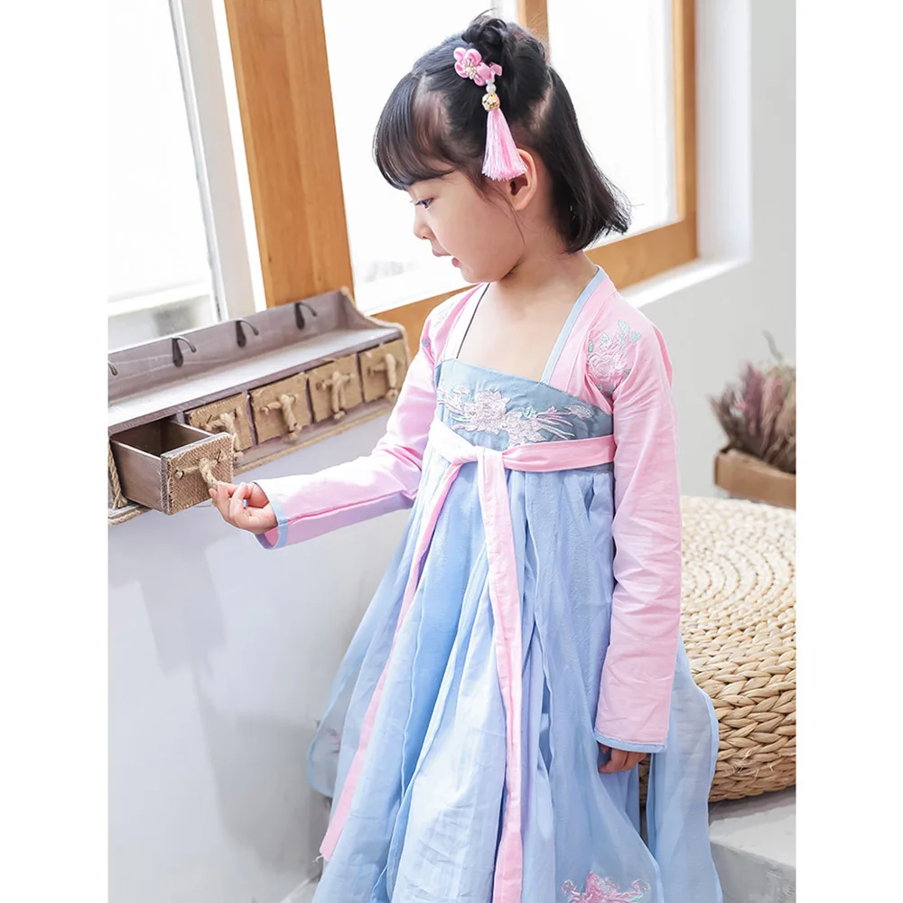 

Child Cosplay Dresses Baby Costume Party Clothing Folk Dance Costumes for Girls Ancient Tang Dynasty Han Ming Hanfu Dress