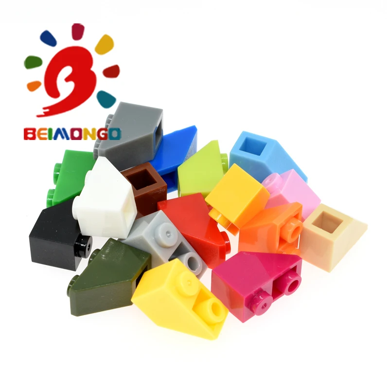Бесплатная доставка! Строительные блоки BEIMONGO черепица на крыше 1x 2/45 перевернутый