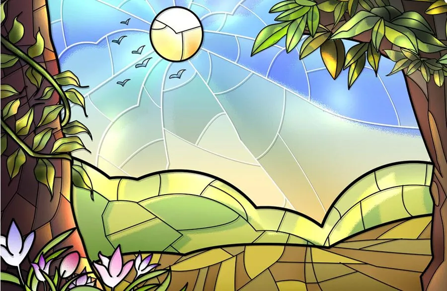 Большая настенная роспись на заказ Мультяшные обои с принтом пейзажа