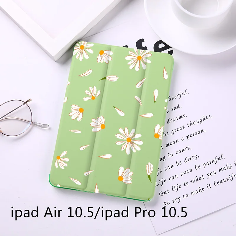 B200064-air10.5 Милый Магнитный откидной Чехол с маргариткой для Apple iPad 9," Чехол для iPad Air 2 Mini2 из искусственной кожи, складной чехол-книжка с функцией автоматического пробуждения - Цвет: B200064-air10.5