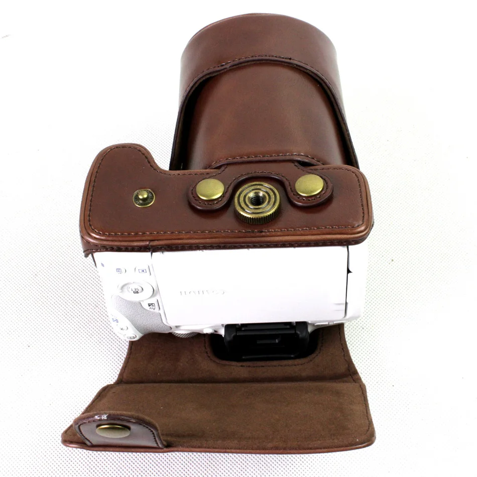 Black/Brown/Coffe/White High Quality PU Leather Camera Case Bag Cover For Canon EOS 200D With Storage Bottom Opening | Электроника