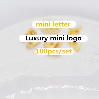 

Free shipping 5mm-8mm 100pcs/lot mini Luxury logo BJD blythe Doll accessories miniature for doll shoes bag belt logo mini letter