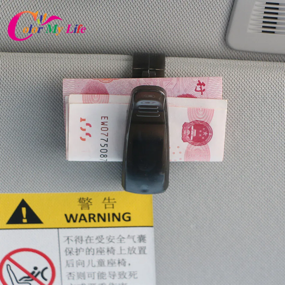 1 шт. Черный Автомобильный держатель для солнцезащитных очков Чехол билета Ford Fiesta