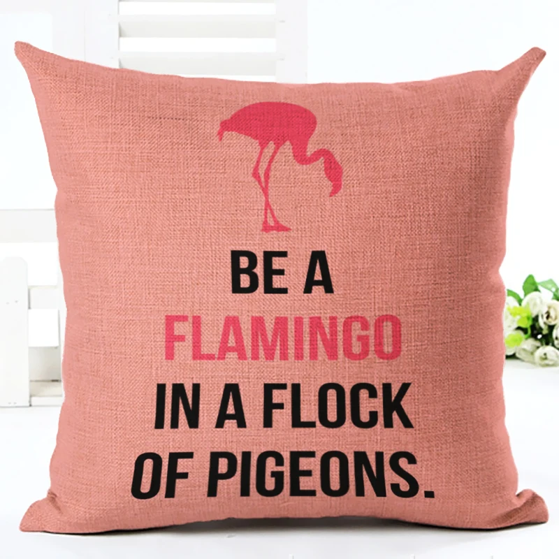 45x45 Высокое качество Творческий мультфильм Фламинго печати Fundas хлопок белье