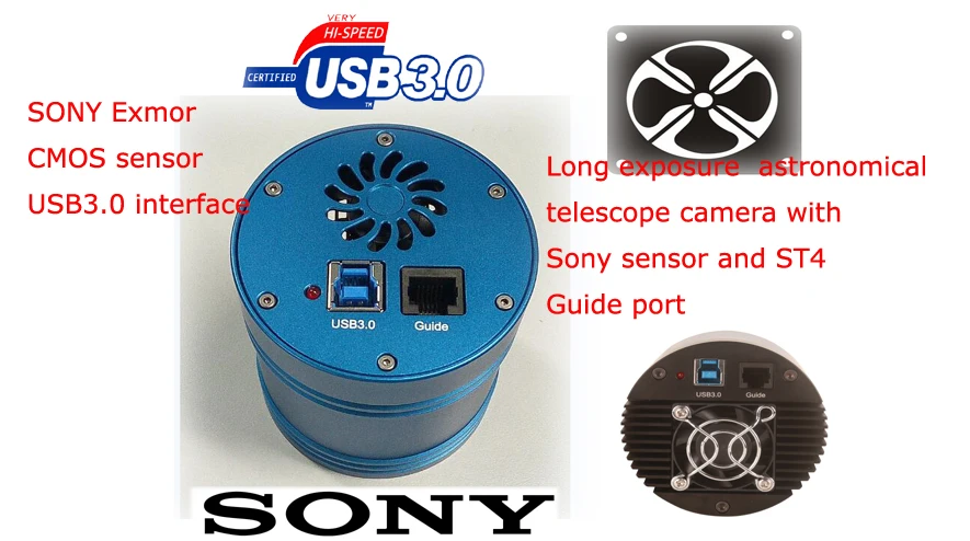 Scientific 6.3MP IMX178 USB3.0 high fps 1000s астрономический телескоп cameraM42 1 25 Mount ST4 Guide port|cameras