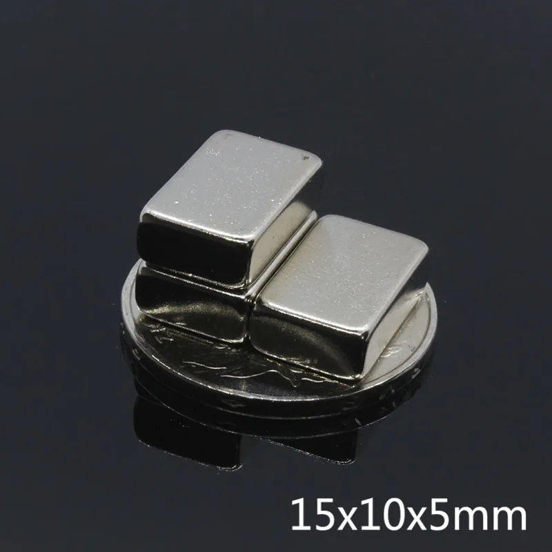 5 шт. 15x10x5 мм супер сильный кубоид Блок Редкоземельные Магниты неодимовый магнит