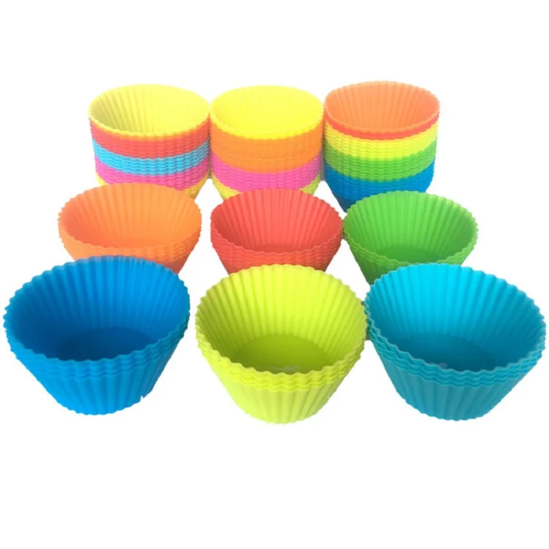 Силиконовая форма для маффинов 12 шт. 7 см|pastry tools|cupcake silicone moldmuffin |