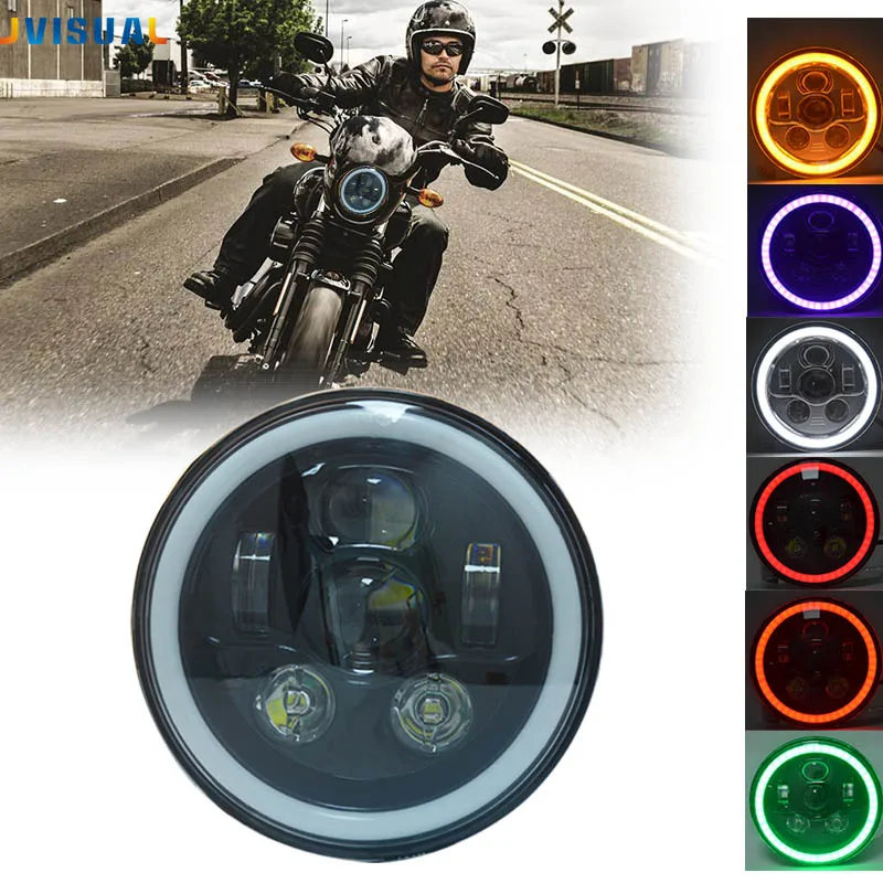 7 дюймовые мотоциклетные фары для Harley Davi 883 &quotдюймовый мотоцикл черный проектор