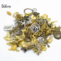 boyute 50 gramlot mix styles metal alloy pendant charms diy hand made vintage jewelry accessories