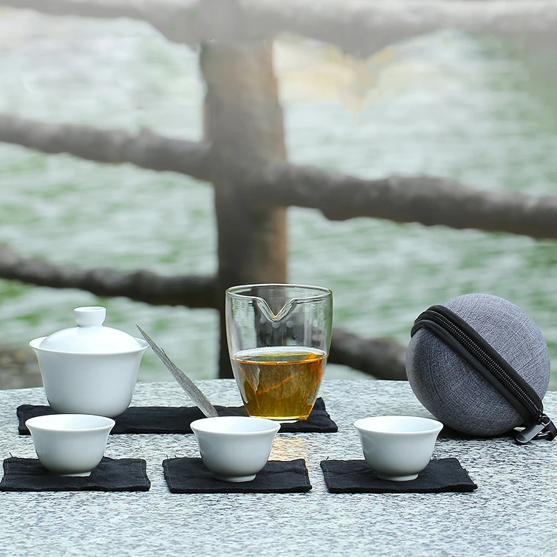 Керамический чайник TANGPIN чайные чашки gaiwan китайский портативный дорожный чайный