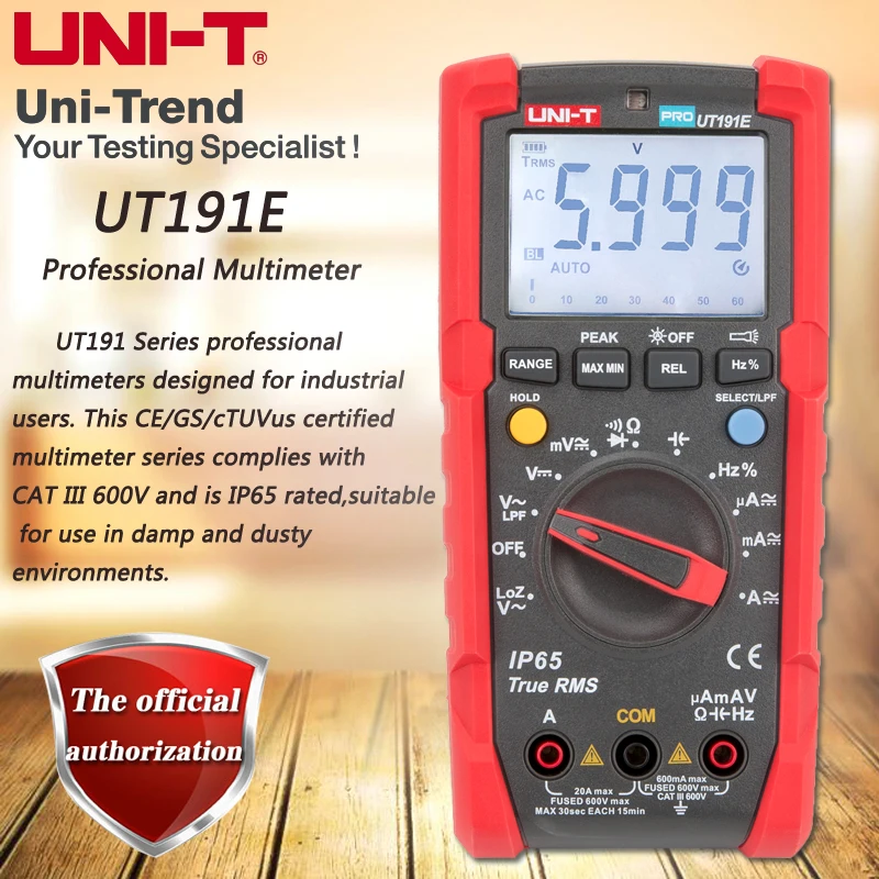 UNI-T UT191E профессиональный мультиметр true RMS IP65