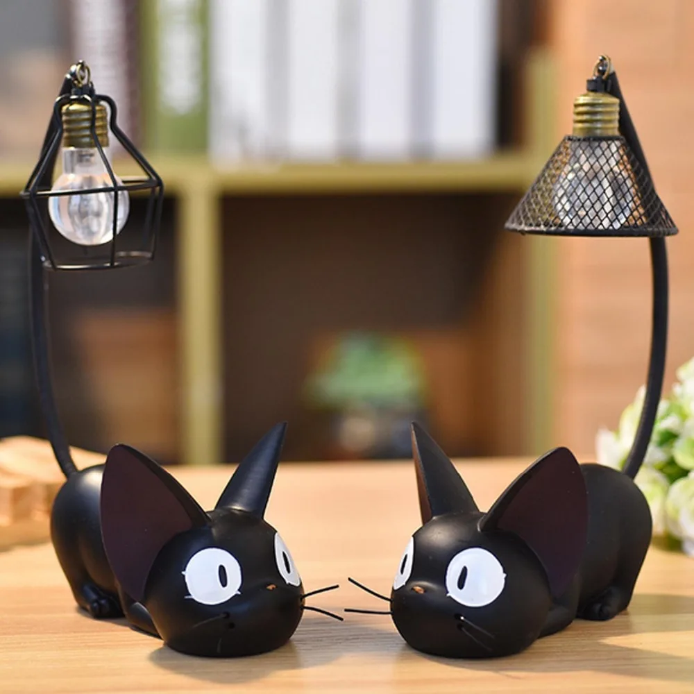 Ночсветильник с милым мультяшным рисунком jiji cat мини ночсветильник из смолы