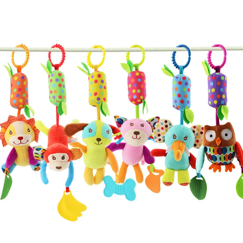 Baby Cartoon Developmental Toys Infant Plush Toy Bed Wind Chimes Rattles Bell Crib Hanging Bells | Игрушки и хобби
