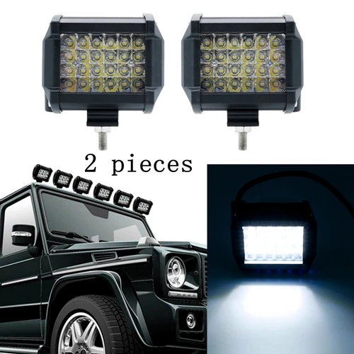 2 pieces 4inch 72w Номинальная 60 Вт фактический 15 Вт 4 дюйма светодиодный бар светодиодный рабочий светильник бар для вождения Offroad Лодка автомобиль тягач 4x4 внедорожник ATV 12V 24V - Цвет: 2 pieces 4inch 72w