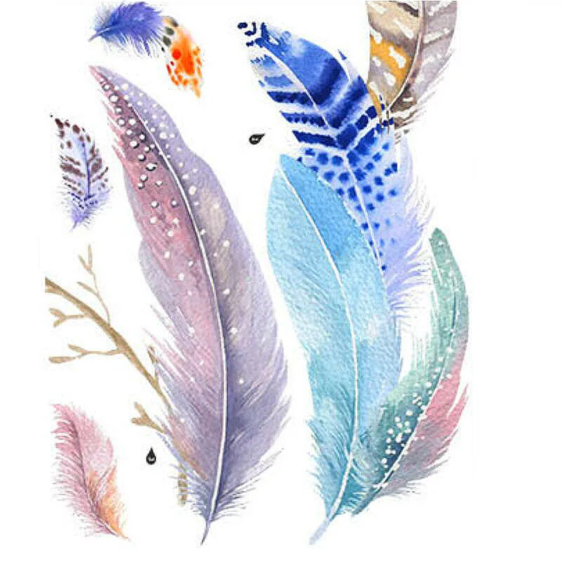 2 шт фоновые настенные украшения картины в европейском стиле плавающие перья