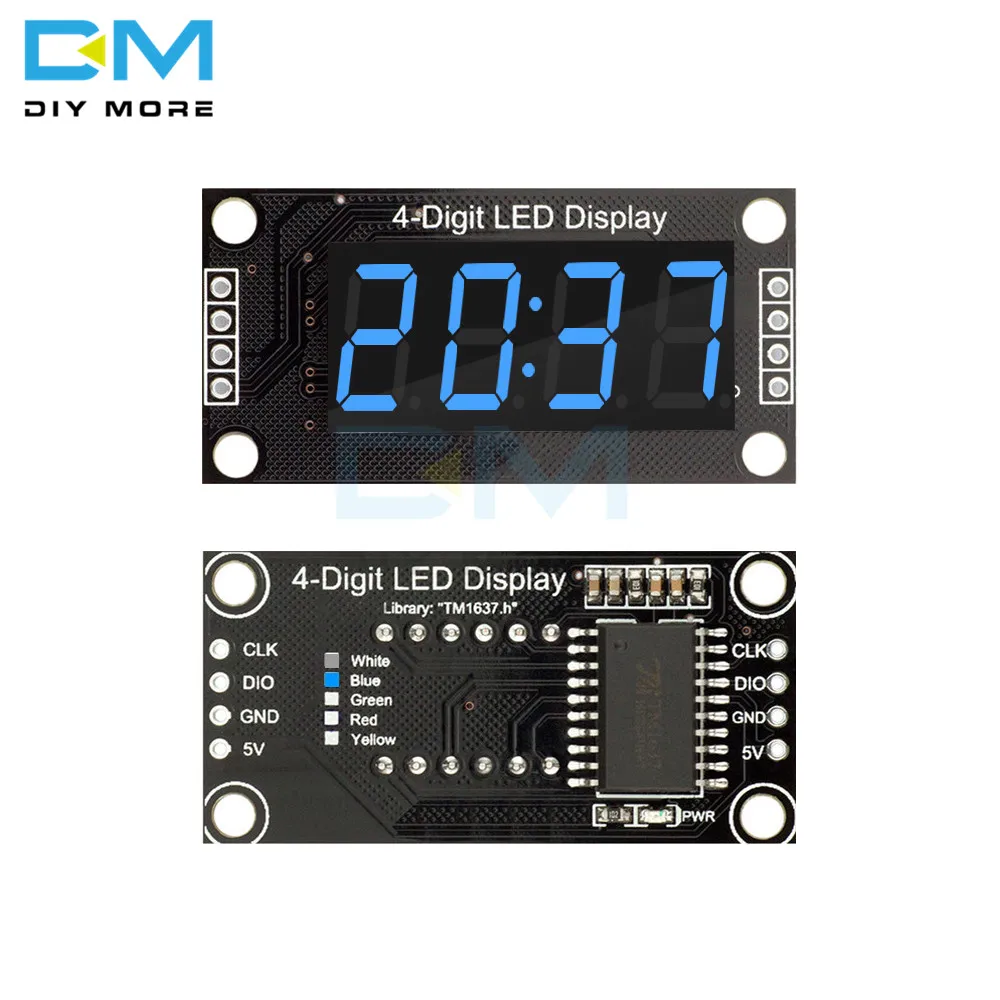 4 значсветодиодный светодиодная плата 7 сегментов трубка цифрового дисплея 0 36