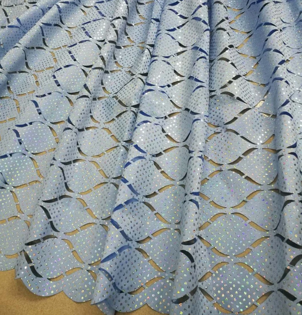 

New latest nigerian french laser cut lace fabric Embroidered High Quality African Lace Fabric Lace Fabric For Party ML8116