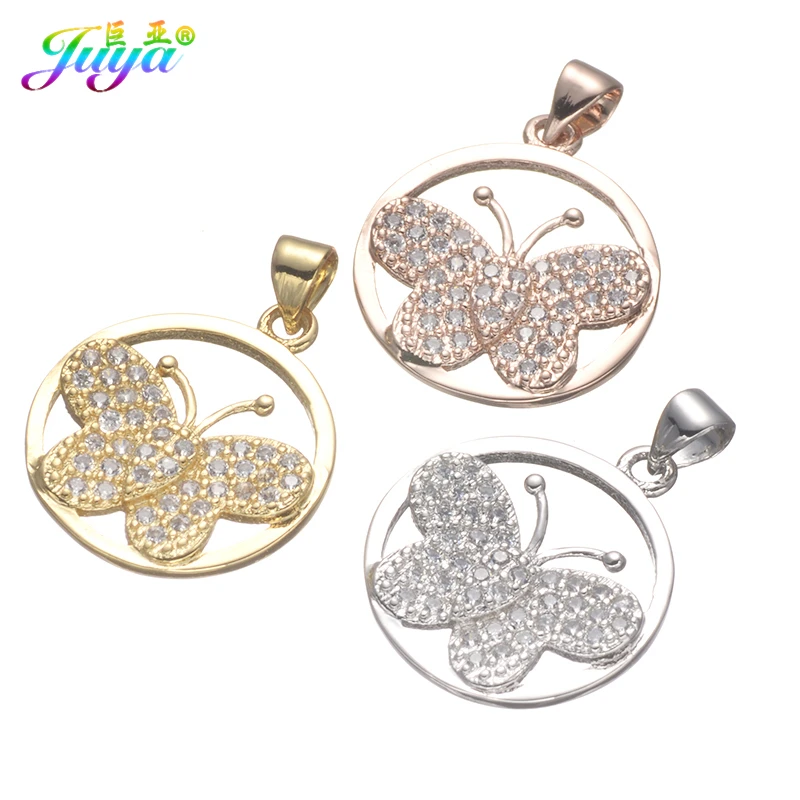 Подвеска в виде бабочки золотистого/розового золота подвески аксессуары для