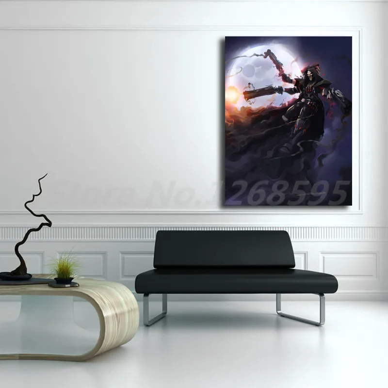 Reaper Death Blossom Overwatchs Art Wallpaper Canvas Posters Prints Wall Painting Decorative Picture Modern Home Decoration | Дом и сад