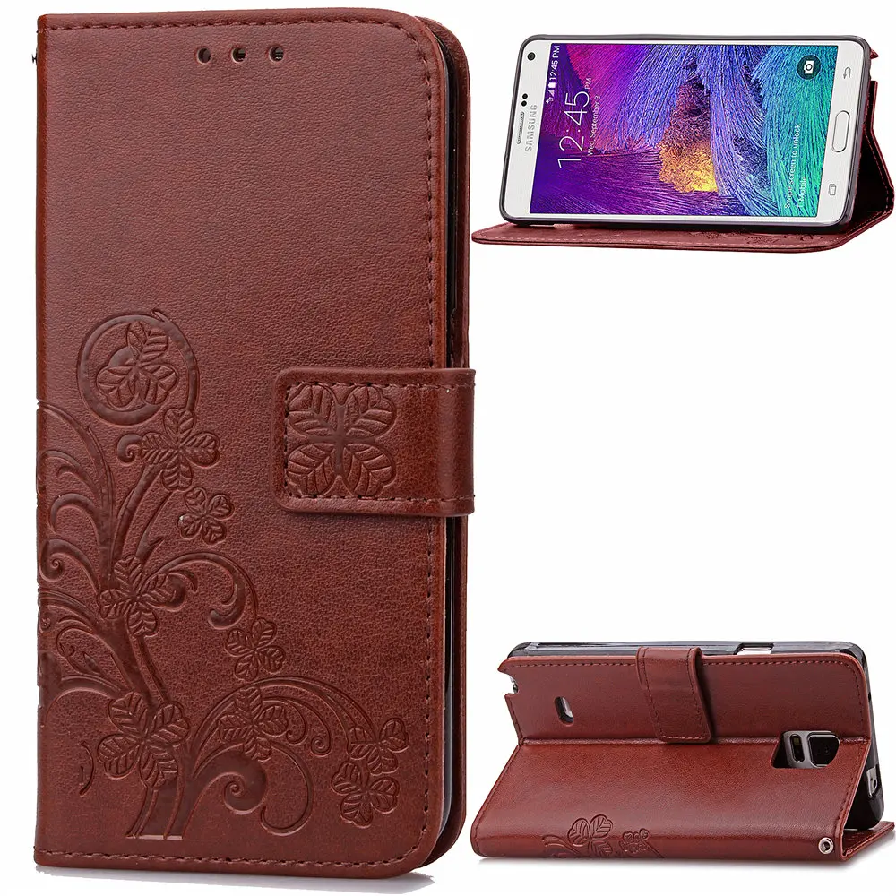 Кожаный чехол книжка с тиснением для Samsung Note 4 N9100|case for samsung|leather casewallet case |