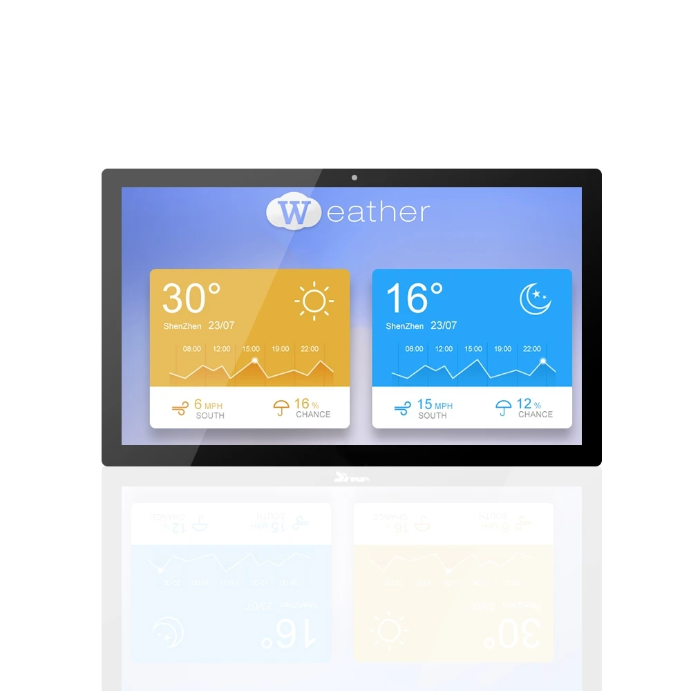High resolution 18.5 inch Android advertising display with