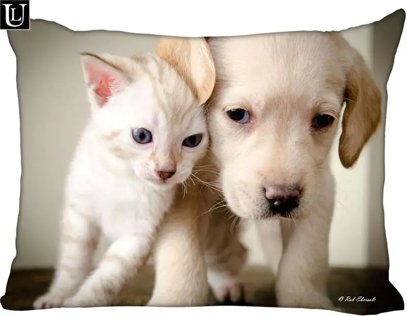 

Custom dog and cat Rectangle Pillowcase zipper Classic Pillow Case Customized Pillow Case Covers (Two Sides)