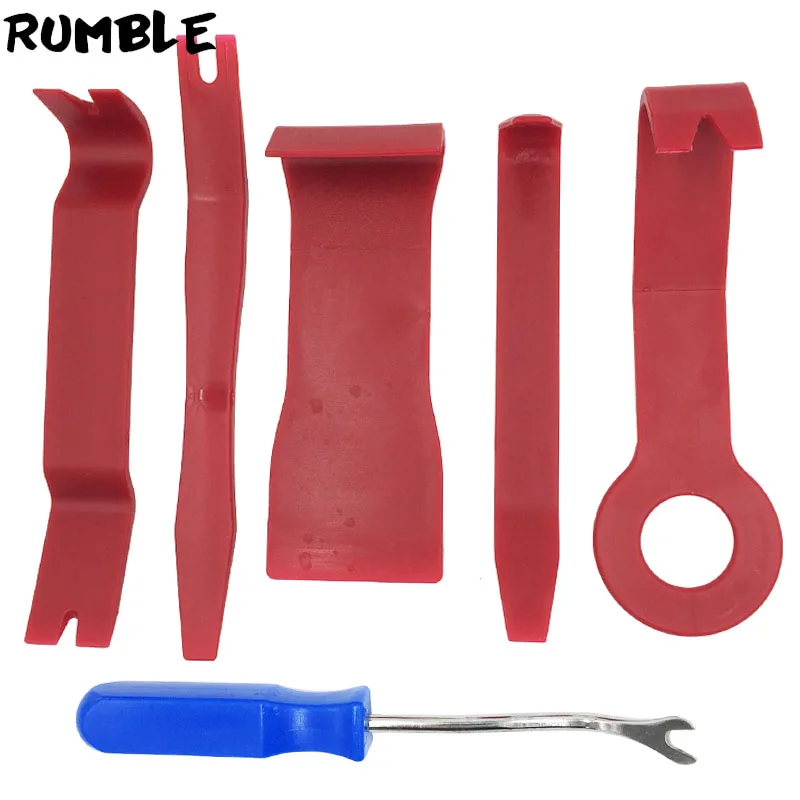 6 шт. пластиковая Автомобильная Радио Панель салона Дверь Клип отделка Съемная