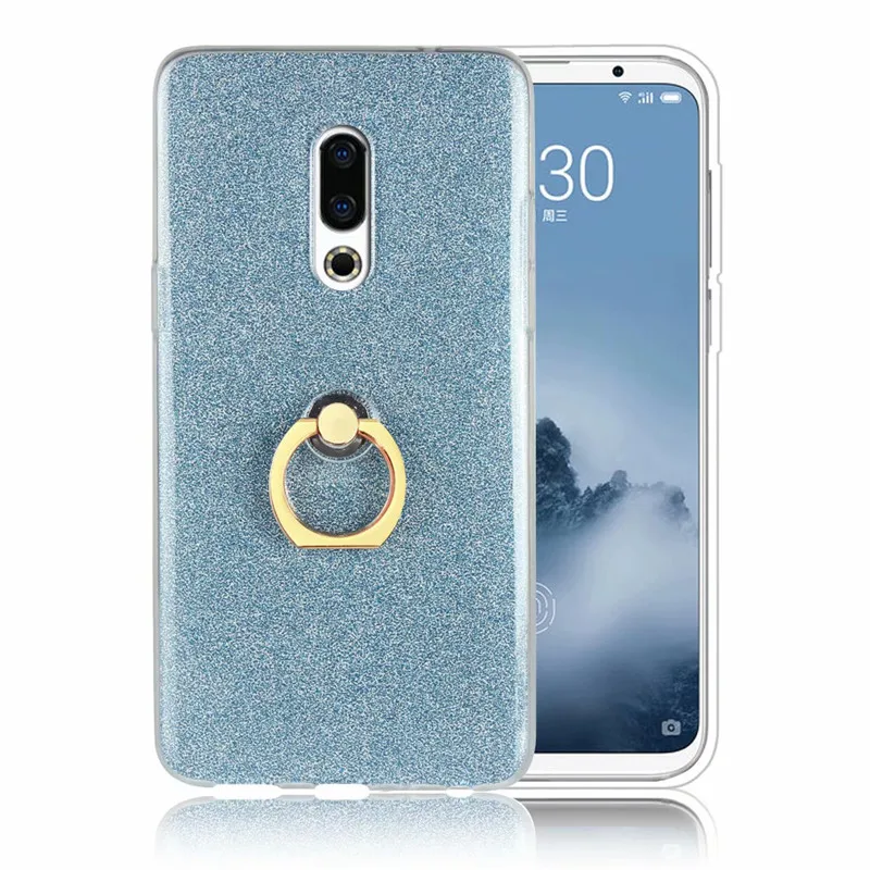 Ainike Bling Glitter Phone Sticker For Meilan E Note2 Note5 MX6 U10 Pro7 Metal 5S X M9C P2 Soft TPU Case With Ring Holder |