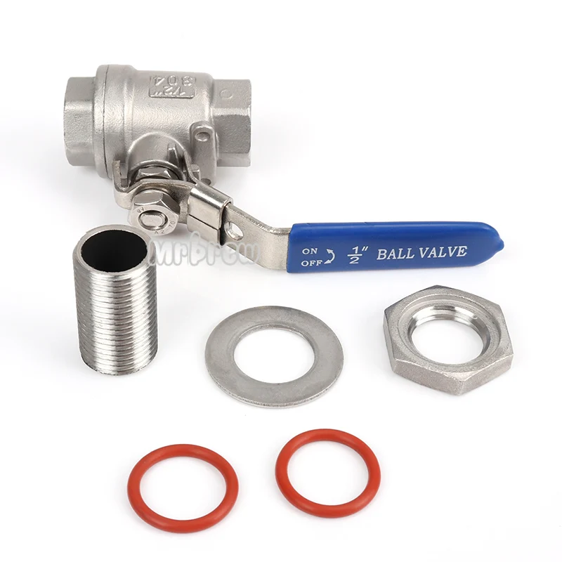 Шаровой кран из нержавеющей стали 304 1/2 дюйма BSP шаровой чайника оборудование для