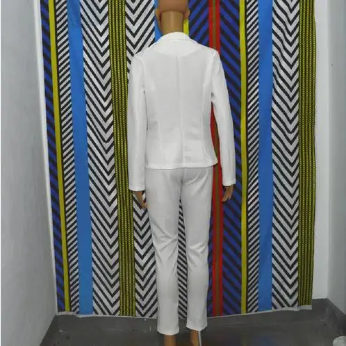 Новинка Весна 2022 Официальный женский костюм белый комплект из двух предметов Топ