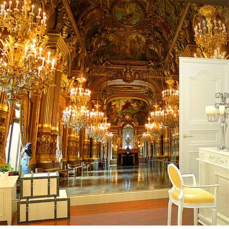 Фотообои 3d Европейский дворец настенные росписи фотообои под заказ фрески для