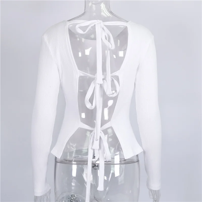 Сексуальная спинки Вязание Модные пуловеры Кружево до осени зимний свитер Для