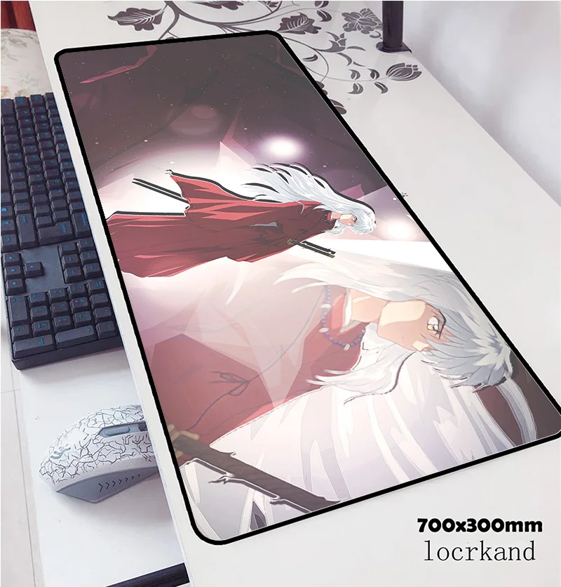 inuyasha mousepad 700x300x3mm big Computer mouse mat gamer gamepad pc Halloween gaming mousemat desk pad office padmouse | Компьютеры и