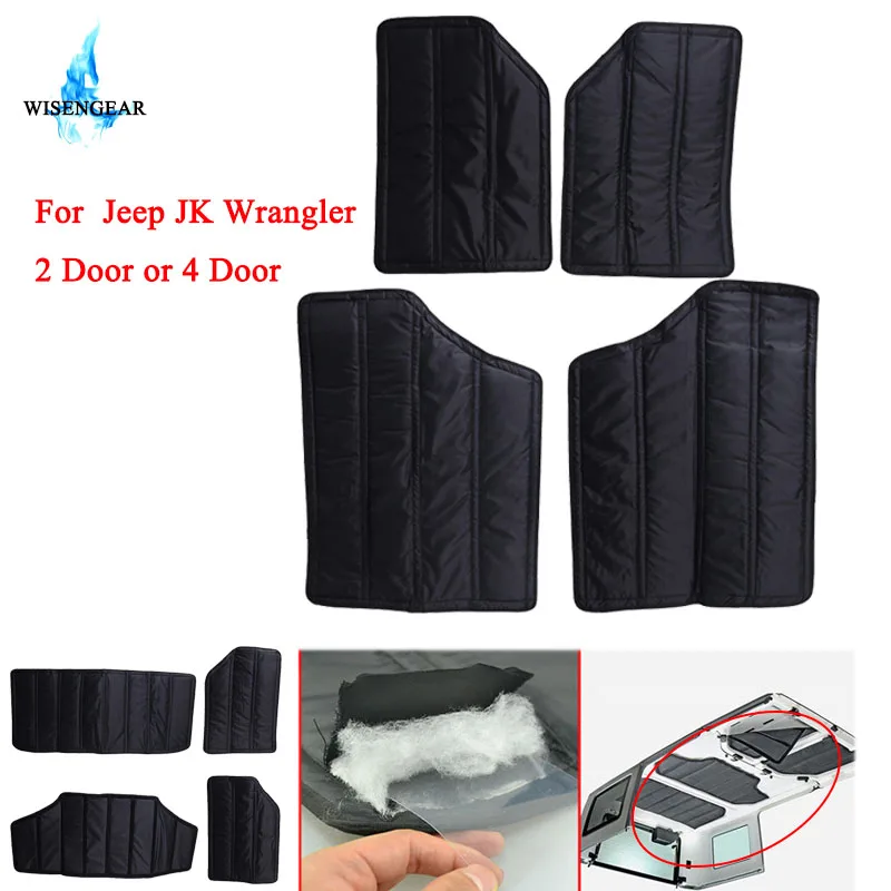 WISENGEAR 4 шт. Оксфорд Хардтоп звукоизоляция комплект для Jeep JK Wrangler 2 / двери 2011 2017