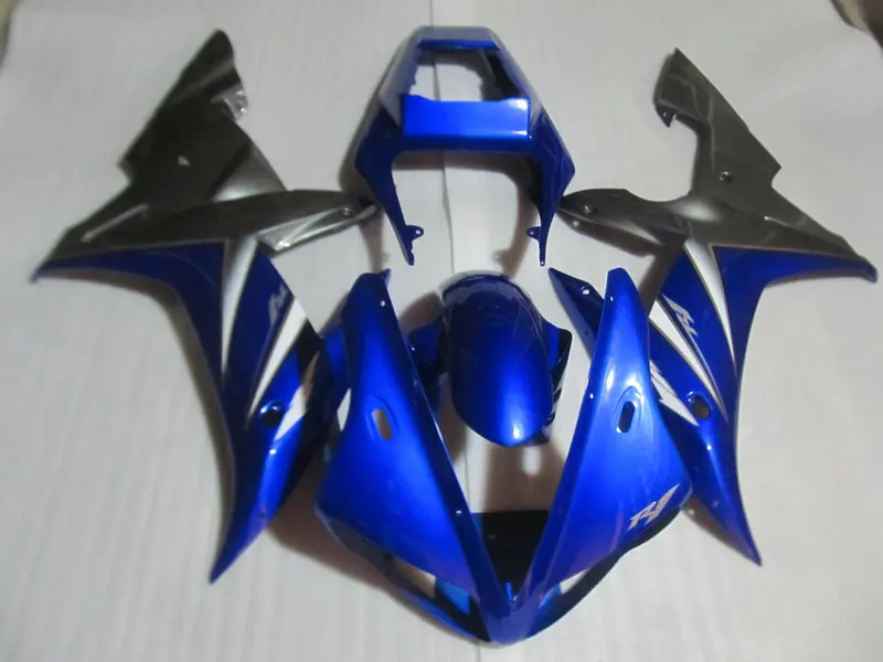 Hi-grade Motorcycle Fairing kit for YAMAHA YZFR1 02 03 YZF R1 2002 2003 YZF1000 yzfr1 ABS Blue black Fairings set+gifts YF25 | Автомобили