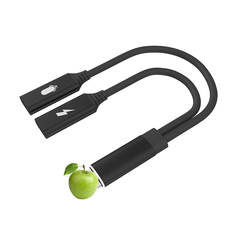 2 в 1 адаптер с двойным разъемом аудио кабель для зарядки iPhone X 8 7 Plus наушники